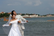 Qingdao, wedding couple during photo session