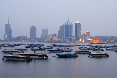 Qingdao, downtown coastline