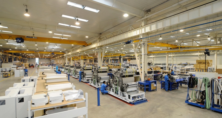 Factory main production hall, &nbsp; Truetzschler Textile Machinery Shanghai Co., Ltd