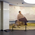 Maos birthplace museum-footsteps and Mao picture- Shaoshan in Hunan province- brandeins