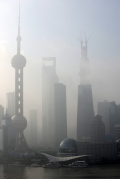 Shanghai-Pudong Skyline in the mist