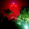 Huaxi, Communist Village, iluminated Pagoda, Stern