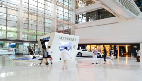 Maserati presentation booth at XinTianDi Shopping Mall Shanghai