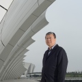 Mr Wu- at the Shanghai Swimming Stadium-architect at gmp Shanghai