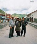 3 men on village main road, Tagong Sichuan