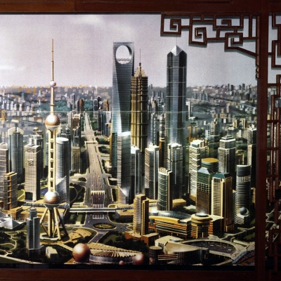 Picture of Shanghai’s skyline to be, vision of the year 1999