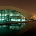 SOSC Shanghai Oriental Swimming Center, Natatorium by night, 2 year documentation for Architects gmp
