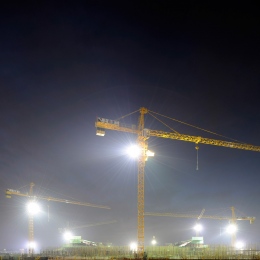 Sosc construction site, venues for the 2011 Swimming World Championships Competition, architects gmp, Shanghai