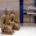 Thyssen Beijing Office interior with Terracotta Warriors and Maglev Model